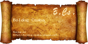 Boldog Csaba névjegykártya