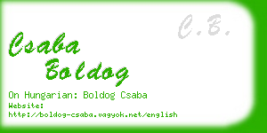 csaba boldog business card